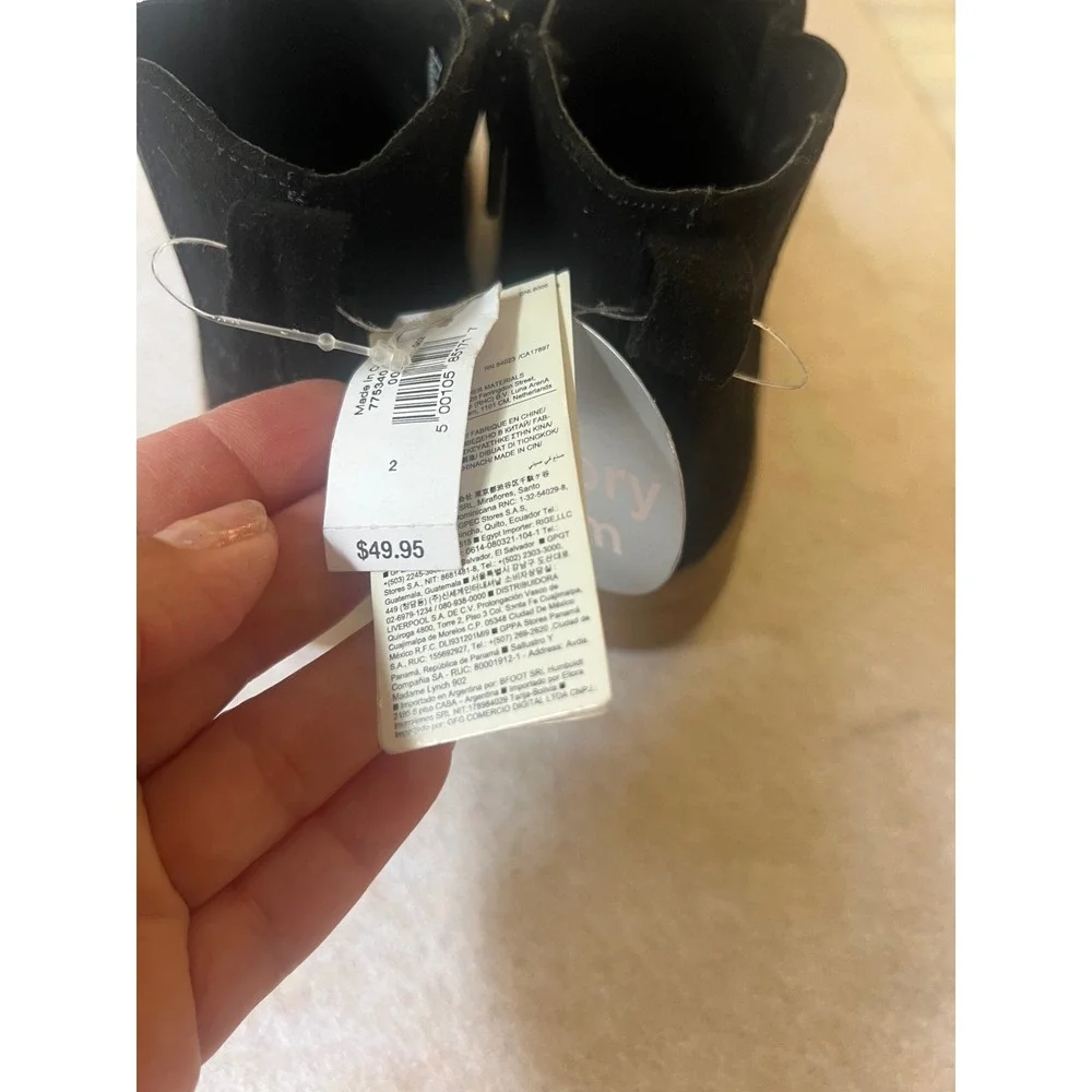 Gap Kids Black Chelsea Boots Memory Foam Gum Sole Side Zip New Size 2